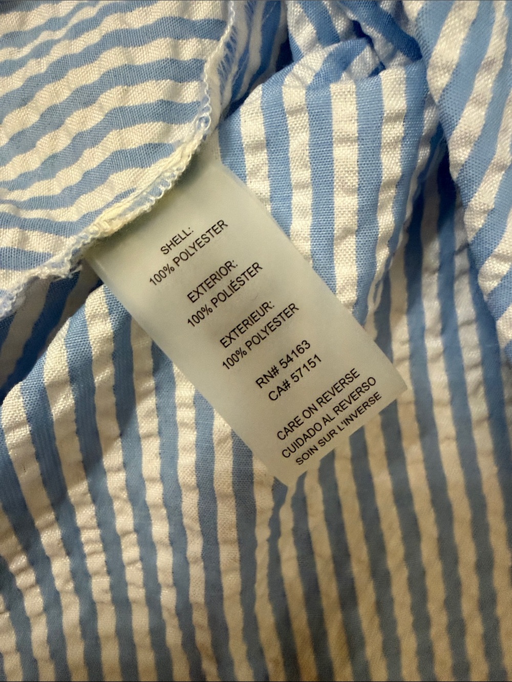 Tommy Hilfiger Light Blue and White Striped Midi Wrap Dress - Picture 5 of 5